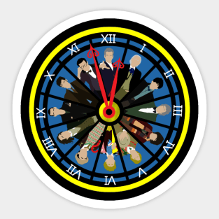 Tick Tock Doctor clock (Black) Sticker